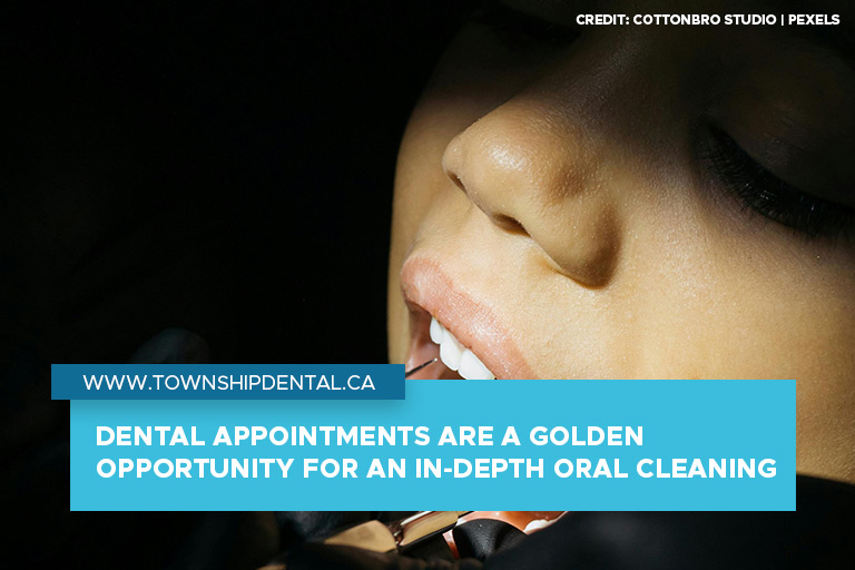 Dental appointments are a golden opportunity for an in-depth oral cleaning